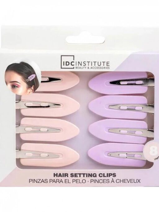IDC Institute Hair Setting Clips Salmon and Purple Hair Clip Set